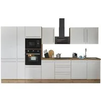 KOCHSTATION Küchenzeile Florida, Breite 370 cm, wahlweise mit E-Geräten,Softclose für Türen/Schubkästen