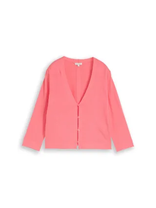Tom Tailor - Cardigan aus Baumwolle soft coral pink - Gr. - L