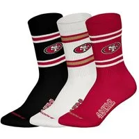 NFL Freizeitsocken San Francisco 49Ers Crew (3-Paar) Casual Socken, Alltagssocken