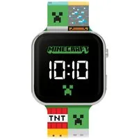 Disney Armband Minecraft Kinder-LED-Digitaluhr mit bunter Silikonarmband (Set)