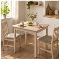 HOMCOM Esstisch Küchentisch Esszimmertsich aus Massivholz (Set, 1-St., 1 Tisch), Quadratischer Esstisch für 2 Personen