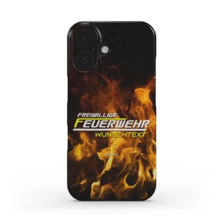 Handyhülle COVRZ | Freiwillige Feuerwehr | Slim Case | Schwarz | Personalisierbar | iPhone 16 15 14 13 Plus Pro Max, Samsung Galaxy S25 S24 uvm. iPhone 16 Ohne