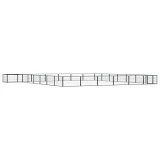 VidaXL Hunde Laufstall / Freilaufgehege mit Unterstand 7 m, 7 m, 50 cm