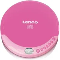 Lenco CD-011PK CD-Player (Tragbarer CD-Spieler, LCD, inkl. Kopfhörer & USB-Kabel)