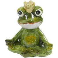B&S Dekofigur Frosch grün Keramik 8,3x4,5x9,1 cm