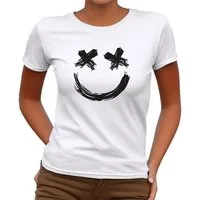 Banco T-Shirt Damen Unifarben Smiley Gesicht Größe XS bis 6XL