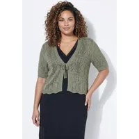 Angel of Style Strickjacke Strickjacke Straight Fit Ajourstrick Halbarm