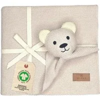 Babydecke DIKOS® Babydecke SCHMUSE-Bär Baby Geschenk Mädchen Junge Geschenkset, DIKOS, Geschenk zur Geburt, PREMIUM Qualität, 100 % BIO Baumwolle, nachhaltig
