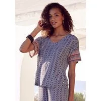 Vivance Dreams by Lascana Pyjamaoberteil in schönem Ethno-Design