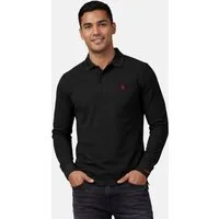 U.S. Polo Assn. Longsleeve USJayson – Herren Langarm Poloshirt mit Logo-Stickerei Mit Flachstrick-Kragen, Knopfleiste und elastischer Baumwollmischung