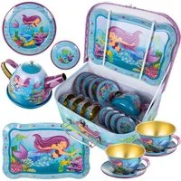 ISO TRADE Teeservice Kinder-Meerjungfrauen Teeservice, 2 Personen, Eisen, Kinder entwickeln eigene Spielwelten und erleben magische Teepartys