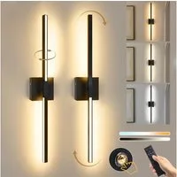 Rosnek LED Wandleuchte LED Wandleuchte Innen Akku Dimmbar Kabellos mit Fernbedienung, LED fest integriert, 10000mAh Timer 3 Farbtemperaturen Wohnzimmer Schlafzimmer