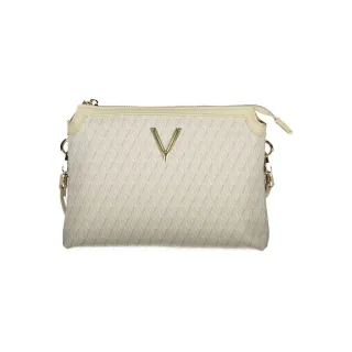 Mario Valentino Beige Polyurethan Damen-Handtasche mit verstellbarem Schultergurt
