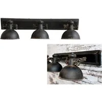 Chic Antique Wandleuchte Chic Antique Factory Lampe mit 3 Leuchten Deckenlampe Lampe Metall, 3 x Glühbirne E 27, ohne Leuchtmittel