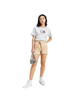 Tommy Jeans Shorts für Damen mit Logo-Aufnäher