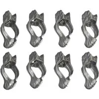 Liedeco Dekoklammer, Gardinenstangen, (Packung, 8-St), für Gardinenstangen Ø 12 mm