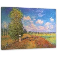 Pixxprint Leinwandbild Claude Monet - Mohnfeld im Sommer, Claude Monet - Mohnfeld im Sommer (1 St), Leinwandbild fertig bespannt, inkl. Zackenaufhänger