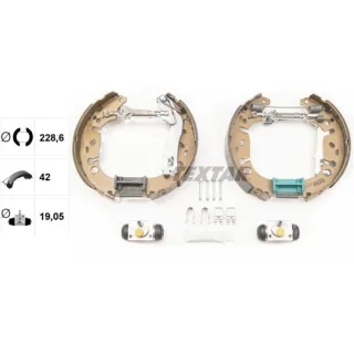 Textar Bremsbacken + Radzylinder hinten Fiat Grande Punto Opel Adam Corsa D