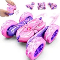 Wootoy RC-Auto RC Stunt Car 4WD Ferngesteuertes Auto Spielzeug-Auto mit 360°-Drehung (praktischem USB-Laden und beidseitige Fahrfunktion, 1-tlg., mit stoßdämpfenden Gummireifen für verschiedene Untergründe), RC-Stuntfahrzeug als Geschenk für Kinder u