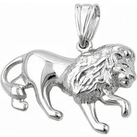 unbespielt Sternzeichenanhänger Löwen Anhänger 925 Silber Damen Herren – 15 x 23 mm, detailreich, Silberschmuck für Damen und Herren