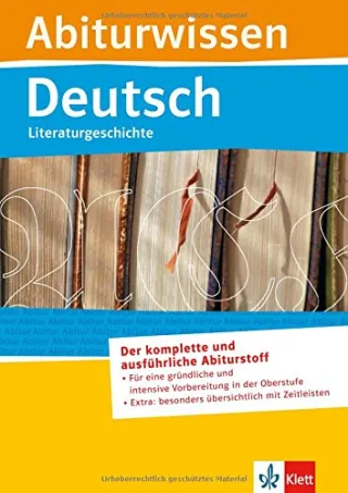 Abiturwissen Deutsch - Literaturgeschichte [Broschiert] [2009] Wolfgang Pasche