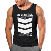 Neverless Tanktop Herren Tank-Top Techwear Trend Motive Japanese Streetstyle Military mit Print