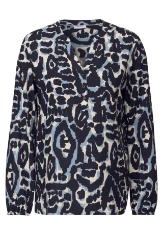 CECIL - Gemusterte Tunika urban dark blue - Gr. - M