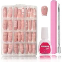 LuxusKollektion Kunstfingernägel Falsche Nägel Press On Nails 240 Stück Short French-Short Ballerina