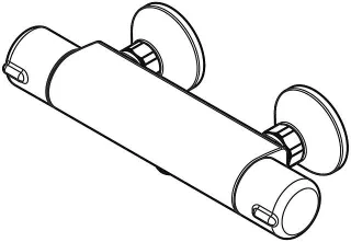 Hansa Brause-Therm.-Batterie für Wandaufbau Hansamicra 5815 2171 verchromt, 58152171 58152171