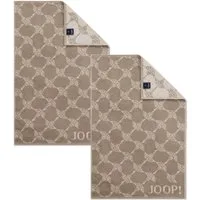 JOOP! Handtuch 2 Stück Joop! Gästetuch Cornflower 1721-30 sand 30x50, Walkfrottier (2-St), Baumwolle