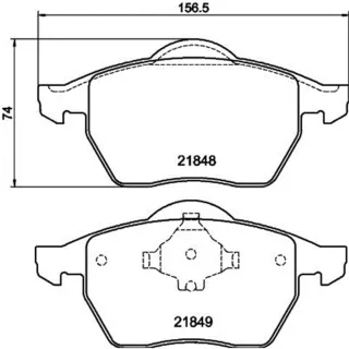 Hella Bremsbel?ge vorne Ford Seat VW Sharan 8DB355008-001