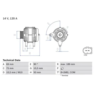 Bosch Lichtmaschine 120A BMW Z4 mit Mehrfachriemenscheibe