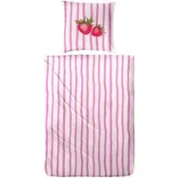 Primera Bettwäsche Renforce-Bettwäsche Lemon stripes, Renforcé, 2 teilig