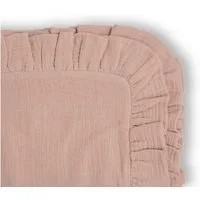 hutch&putch Kissenbezug Musselin Kopfkissenbezug mit Rüschen - 100% Bio Baumwolle -Kissenhülle, (1 Stück), Ideale Ergänzung zur Musselin Bettwäsche - atmungsaktives Material