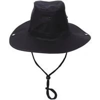 MFH Outdoorhut Buschhut, schwarz, mit Kinnband, zum Hochstellen 61