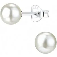 ALEXANDER YORK Paar Ohrstecker PERLE classic 5 mm I weiß, 2-tlg., 925 Sterling Silber