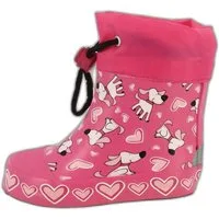 Beck Kleinkinder Gummistiefel Hunde Gummistiefel (lustige Hunde und Herzen, für trockene Füße bei Regen- und Matschwetter) wasserdicht, aus Naturkautschuk, herausnehmbare Einlegesohle