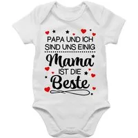 Shirtracer Shirtbody Papa und ich sind uns einig Mama ist die Beste Mama