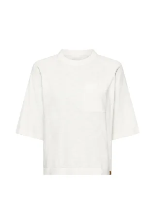 camel active - Oversized T-Shirt mit Brusttasche milkwhite - Gr. - S