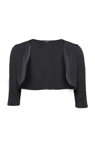 SWING - Bolero aus Jersey mit Dreiviertelärmeln black - Gr. - 36