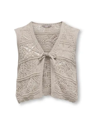 KIDS ONLY - KOGBEACH LIFE S/L VEST KNT pumice stone - Gr. - 140