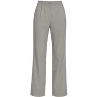 fashionshowcase Palazzohose Damen Stoffhose in Leinenoptik – elegant Weites Bein