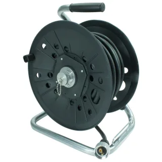 Dönges Leitungsroller für Kleinspannung, 25 m, DIN 14690, 42V, 30A , Kabellänge:25m, Anschluss:DIN 14690, 42V, 30A, Abmessung B x H x T:325 x 400 x 245mm