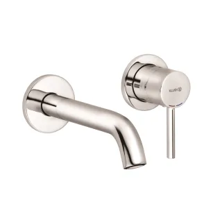 KLUDI BOZZ Waschtisch-2LOCH-WAND-Einhandmischer Ausladung 180 MM chrom 382440576