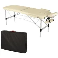 Feel2Home Massageliege Massageliege Aluminium 2 Zonen schwarz Massagebank klappbar Liege (Stück, Premium-Massageliege), Abnehmbare Elemente