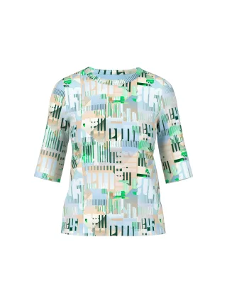 Marc Cain Sports - Ripp-Shirt aus Baumwollstretch skyway new - Gr. - 46