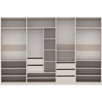 Marmex Möbel Mehrzweckschrank TRES SET Z offener Schrank Set begehbarer Kleiderschrank (5-St) 4 Kleiderstangen, 5 Schubladen