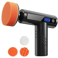 Athlix Poliermaschine Auto Hand Polierer zur Kratzerreparatur Kabellos Akku, 4500 mAh mit 3 Polierpads