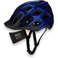 KED Mountainbikehelm Crom Fahrradhelm, Mit LED Rücklicht, FIDLOCK Verschluss, Insektenschutznetz