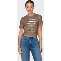 ONLY Kurzarmshirt ONLFREE LIFE MODAL S/S ATELIER TOP JRS Materialmix, Rundhals